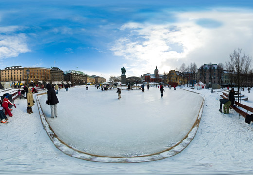Skating i Kungsträdgården