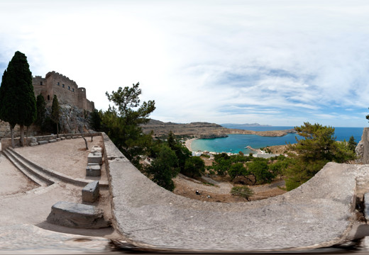Lindos Acropolis - View of Lindos beach
