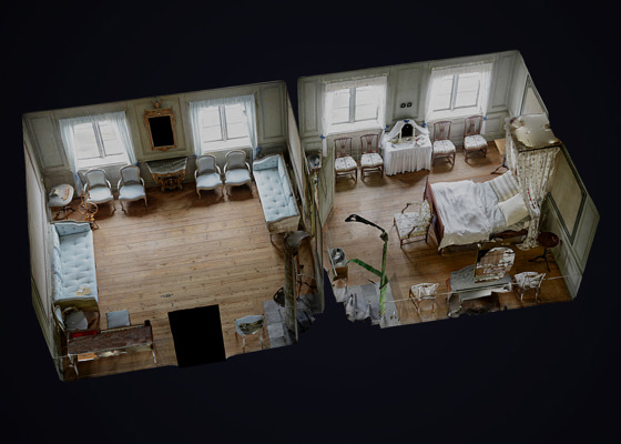 The Baroness´s bedchamber and antechamber